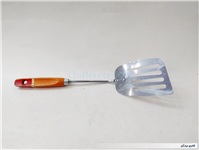 کفگیر قدیمی دسته چوبی ساخت انگلستان 