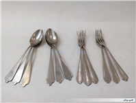 قاشق و چنگال قدیمی روکش ورشو دستساز مهردار 