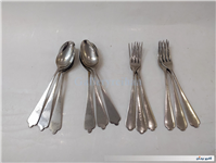 قاشق و چنگال قدیمی روکش ورشو دستساز مهردار 