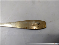 6 قاشق قلمدار قدیمی برنجی دستساز مهردار 