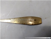 6 قاشق قلمدار قدیمی برنجی دستساز مهردار 