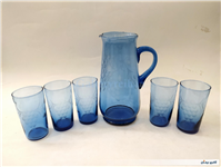 سرویس پارچ و لیوان قدیمی تراش دست انگوری 