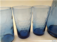 سرویس پارچ و لیوان قدیمی تراش دست انگوری 