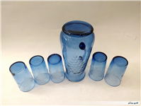 سرویس پارچ و لیوان قدیمی تراش دست انگوری 