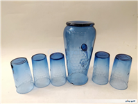 سرویس پارچ و لیوان قدیمی تراش دست انگوری 