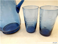 سرویس پارچ و لیوان قدیمی تراش دست انگوری 