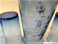 سرویس پارچ و لیوان قدیمی تراش دست انگوری 