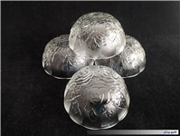 4عدد کاسه بلور قدیمی طرح گل مات و براق 