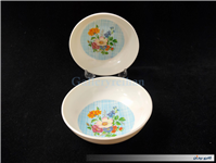 یک جفت کاسه ملامین طرح گل قدیمی 