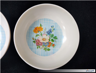 یک جفت کاسه ملامین طرح گل قدیمی 