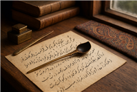 ملواق یا قاشق برنجی مخصوص قلمدان اساتید 