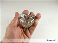 شمعدان شیشه ای ضخیم طرح قلب 