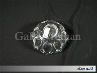 شمعدان شیشه ای ضخیم طرح گل 
