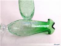 2عدد گلدان پایه دار آبگز سبز دستساز 