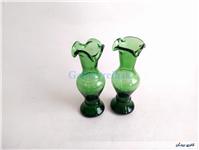 2 عدد گلدان دست ساز قدیمی زیبا سبز
