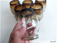 6 عدد لیوان دستساز شیشه ای 