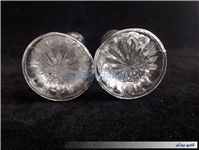 جفت گلدان شیشه ای قدیمی و زیبا 