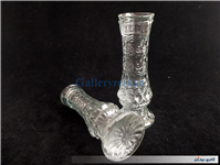 جفت گلدان شیشه ای قدیمی و زیبا 