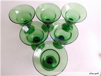 6 عدد جام قدیمی دست ساز سبز
