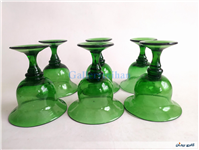 6 عدد جام قدیمی دست ساز سبز
