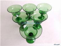 6 عدد جام قدیمی دست ساز سبز