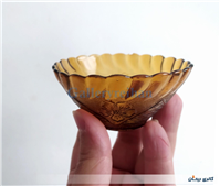 4عدد کاسه شیشه ای قدیمی عسلی 