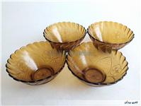 4عدد کاسه شیشه ای قدیمی عسلی 