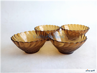 4عدد کاسه شیشه ای قدیمی عسلی 