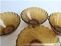 4عدد کاسه شیشه ای قدیمی عسلی 