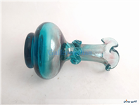 گلدان دست ساز قدیمی زیبا آبی رنگ 