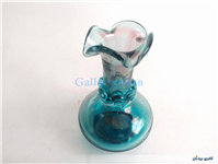 گلدان دست ساز قدیمی زیبا آبی رنگ 