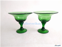 جفت جام قدیمی دست ساز سبز