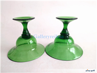 جفت جام قدیمی دست ساز سبز