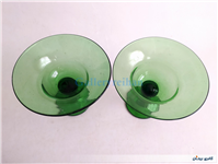 جفت جام قدیمی دست ساز سبز