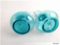 جفت آبلیموخوری دست ساز شیشه ای آبی 