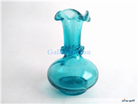 گلدان دست ساز قدیمی زیبا آبی رنگ 
