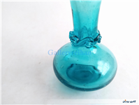 گلدان دست ساز قدیمی زیبا آبی رنگ 