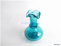 گلدان دست ساز قدیمی زیبا آبی رنگ 