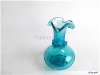 گلدان دست ساز قدیمی زیبا آبی رنگ 