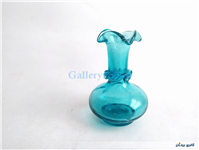 گلدان دست ساز قدیمی زیبا آبی رنگ 