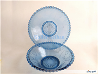 کاسه و بشقاب تیله ای آبی 