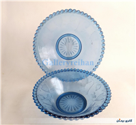 کاسه و بشقاب تیله ای آبی 
