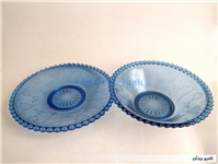 کاسه و بشقاب تیله ای آبی 