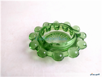 زیر سیگاری شیشه ای سبز تیله ای قدیمی 