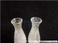 جفت گلدان شیشه ای قدیمی و زیبا