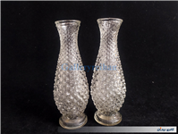 جفت گلدان شیشه ای قدیمی و زیبا