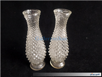 جفت گلدان شیشه ای قدیمی و زیبا