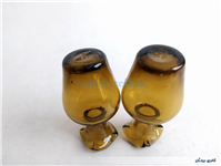 2 گلدان مینیاتوری لبچین دست ساز قهوه ای