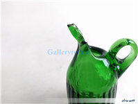 جفت آبلیموخوری دستساز شیشه ای سبز رنگ