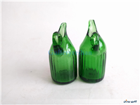 جفت آبلیموخوری دستساز شیشه ای سبز رنگ
